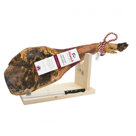 Iberian Shoulder 50% Cebo Jabugo Altanza with ham holder and knife